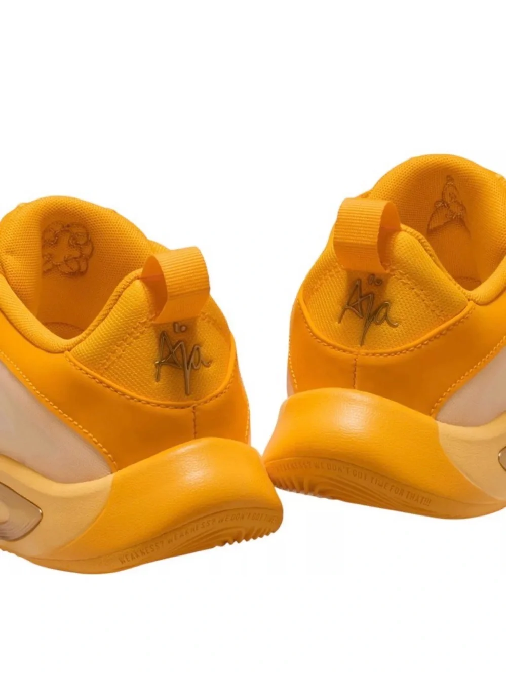 Nike Yellow, Gold and White A’One Low-Top Athletic Sneakers